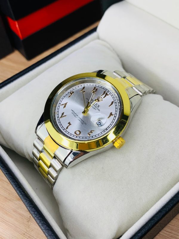 Luxury Two Tone Watch With Date Adjustment